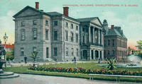 Colour postcard - "Provincial Building, Charlottetown" [Province House, ca. 1907]